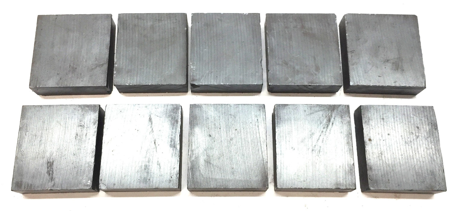 Unbranded Unmagnetized Ferrite 1-1/2" x 1-1/4" x 1/2" [Lot of 10] NOS