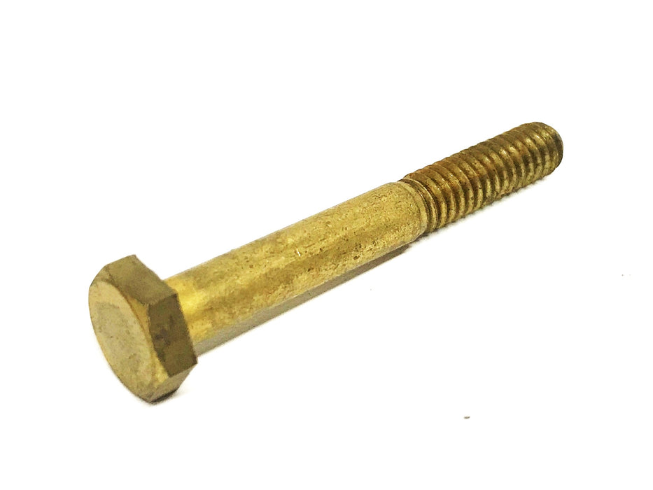 Unbranded 1/4-20 x 2 inch Brass Hex Head Machine Screw [Lot of 41] NOS