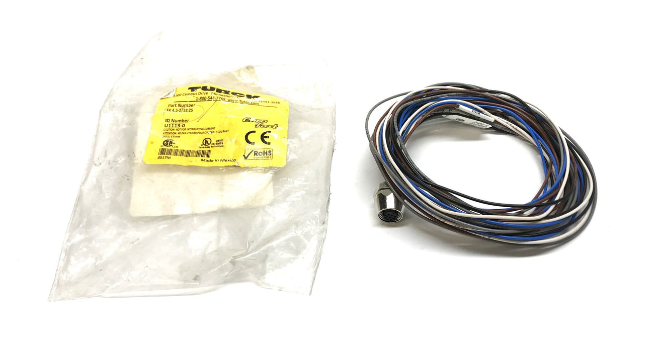 Turck Receptacle Cable FK4.5-2/18.25 NOS
