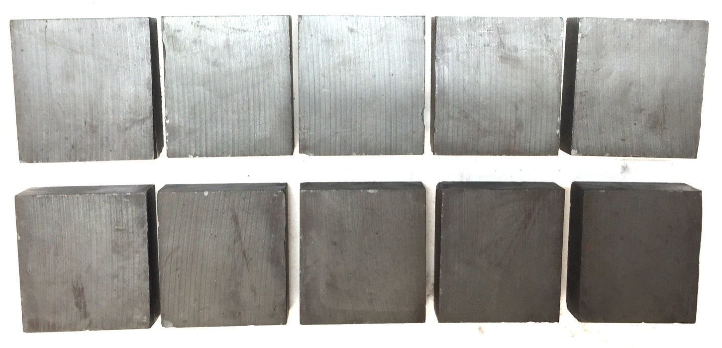 Unbranded Unmagnetized Ferrite 1-1/2" x 1-1/4" x 1/2" [Lot of 10] NOS