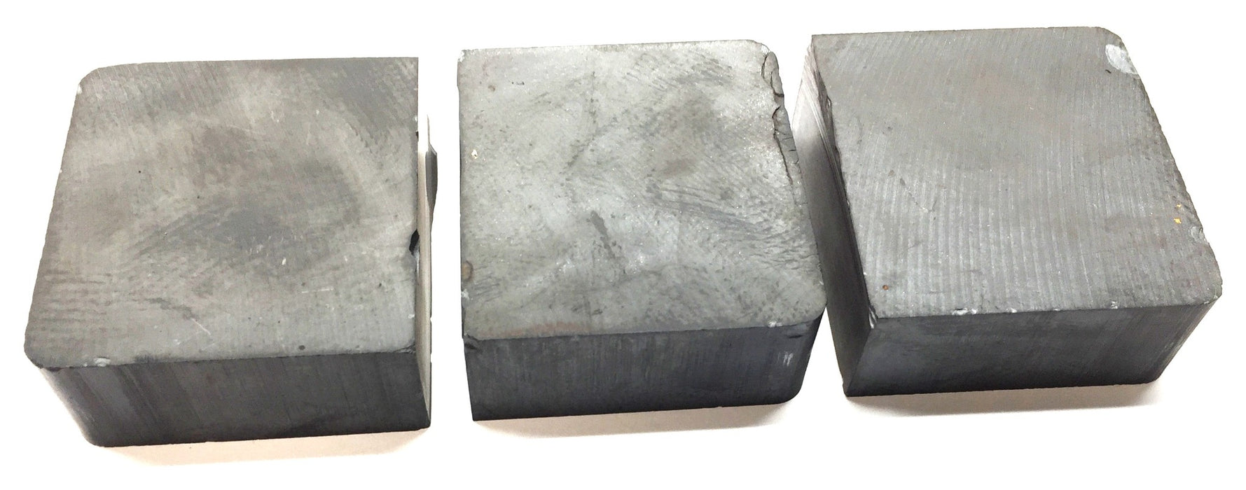 Unbranded Unmagnetized Ceramic Ferrite Block 2-1/2" x 2-3/4" x 1" [Lot of 3] NOS