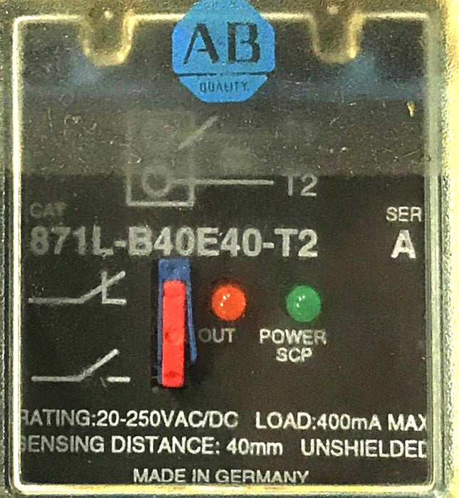 Allen-Bradley Inductive Proximity Sensor 871L-B40E40-T2 NOS