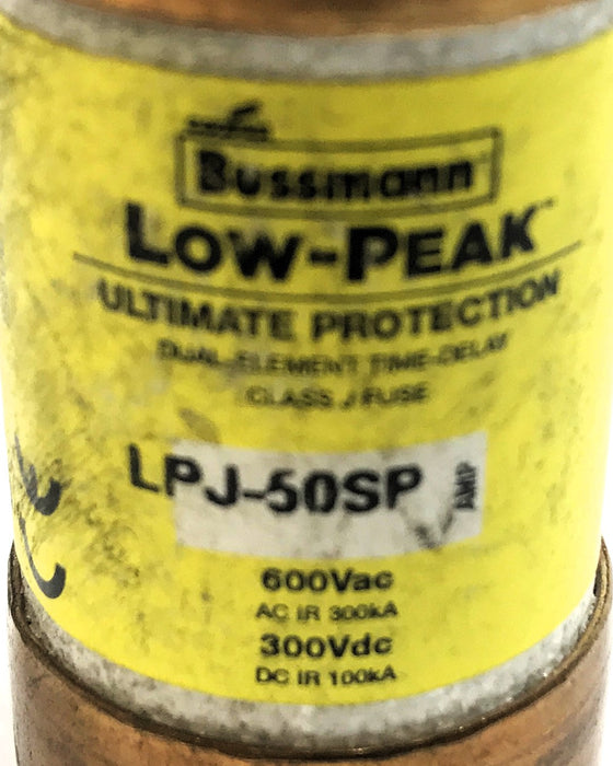 Copper Bussmann Class J Time Delay Fuse LPJ-50SP [Lot of 2] NOS