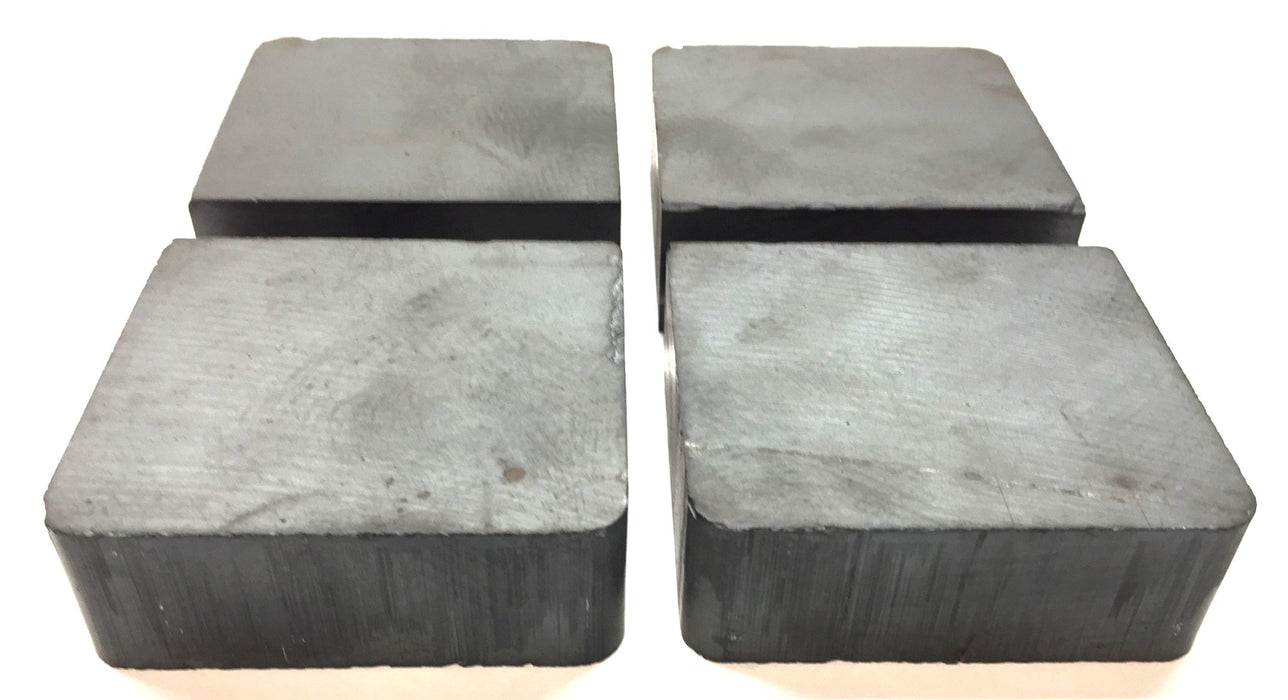 Unbranded Unmagnetized Ceramic Ferrite Block 2-1/2" x 2-3/4" x 1" [Lot of 4] NOS