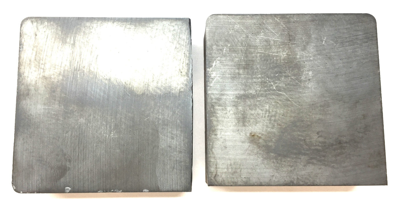 Unbranded Unmagnetized Ceramic Ferrite Block 3" x 3" x 1" [Lot of 2] NOS
