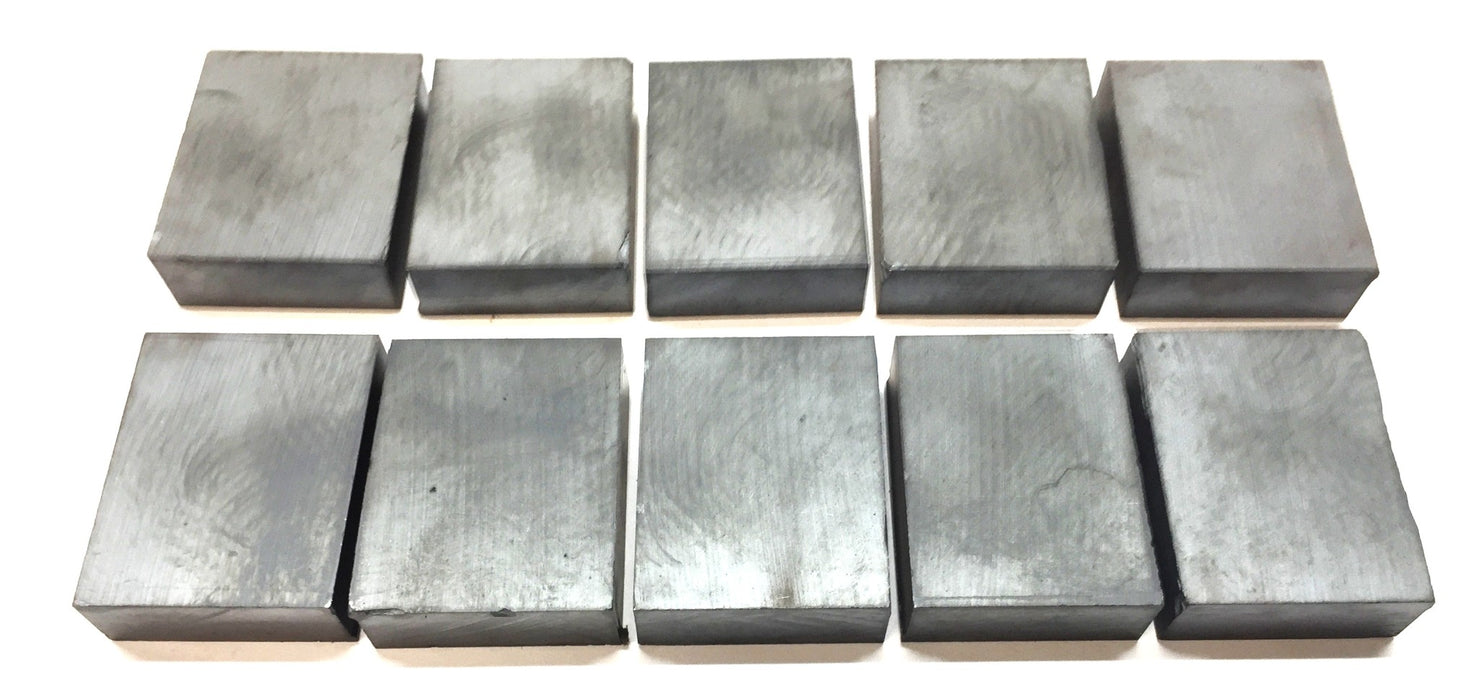 Unbranded Unmagnetized Ceramic Ferrite 1-1/2" x 1-5/8" x 1/2" [Lot of 10] NOS