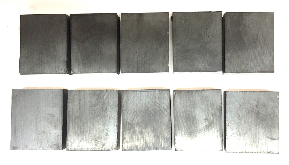 Unbranded Unmagnetized Ceramic Ferrite 1-1/2" x 1-5/8" x 1/2" [Lot of 10] NOS