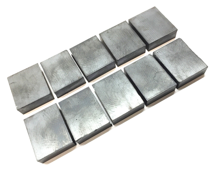 Unbranded Unmagnetized Ceramic Ferrite 1-1/2" x 1-5/8" x 1/2" [Lot of 10] NOS
