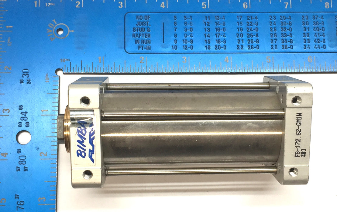 Bimba Flat-1 Pneumatic Cylinder FS-172.62-GM1W NOS
