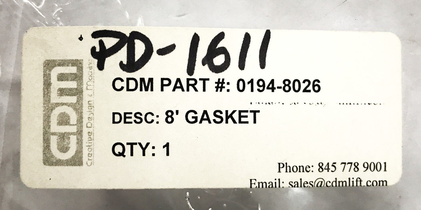 CDM 8 inch Silicone Gasket 0194-8026 [Lot of 4] NOS
