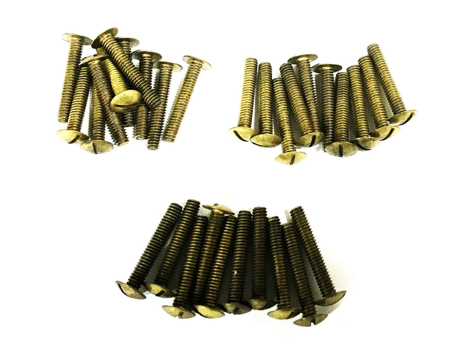 Unbranded 3/16-12 x 1-1/4 inch Brass Truss Head Machine Screw [Lot of 25] NOS