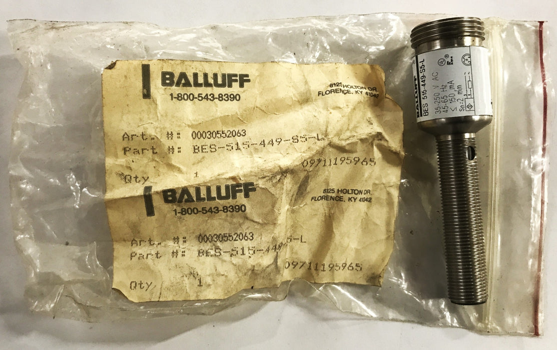 Balluff Proximity Sensor BES-515-449-S5-L NOS