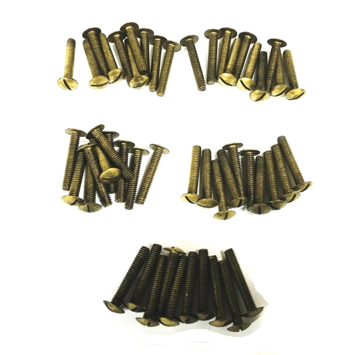 Unbranded 3/16-12 x 1-1/4 inch Brass Truss Head Machine Screw [Lot of 50] NOS