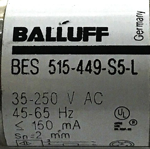 Balluff Proximity Sensor BES-515-449-S5-L NOS