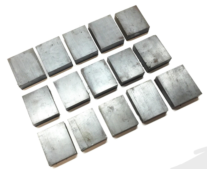 Unbranded Unmagnetized Rough-Cut Ferrite 1-1/2" x 1-1/4" x 1/2" [Lot of 15] NOS