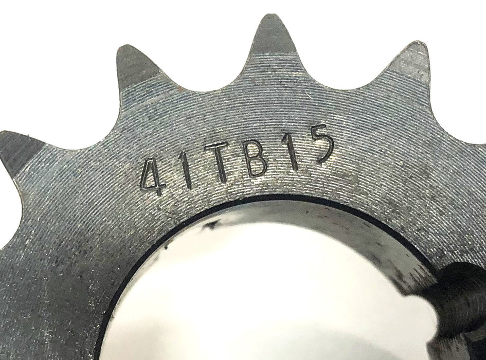 Unbranded 15 Tooth 1.35 Inch Bore Roller Chain Sprocket 41TB15 NOS