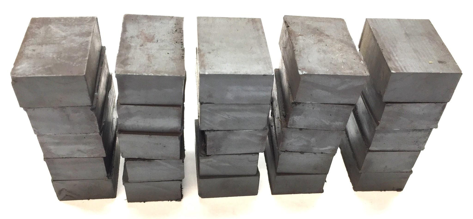 Unbranded Unmagnetized Ferrite 1-1/2" x 1" x 1/2" [Lot of 25] NOS