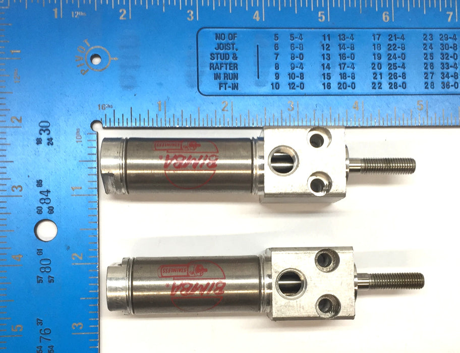 Bimba (Red) Pneumatic Cylinder BF-040.5-D [Lot of 2] USED