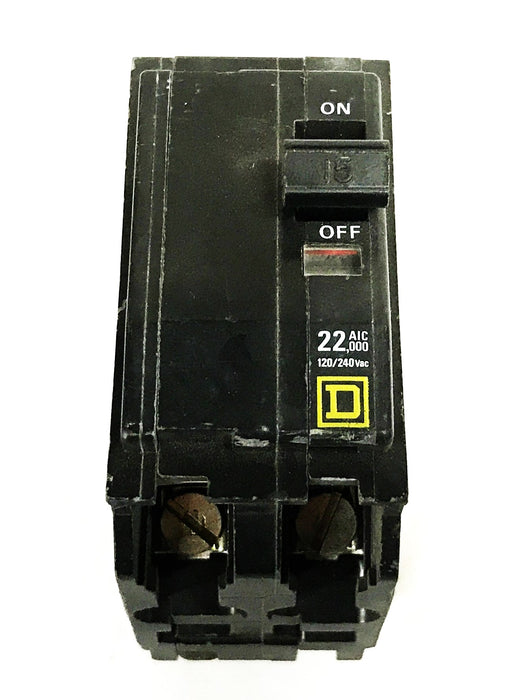 Square D 15 Amp 2-Pole Breaker QO215 [Lot of 9] USED