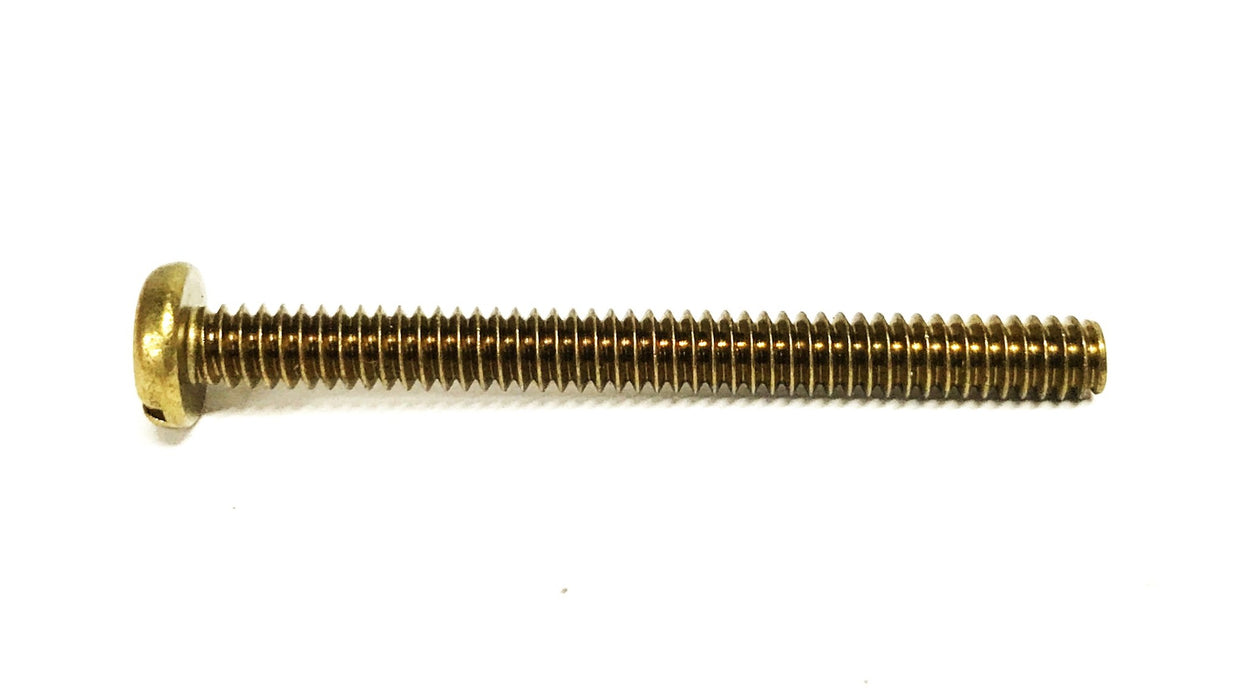 Unbranded 10-24 X 2 inch Brass Pan Head Slotted Machine Screw [Lot of 47] NOS