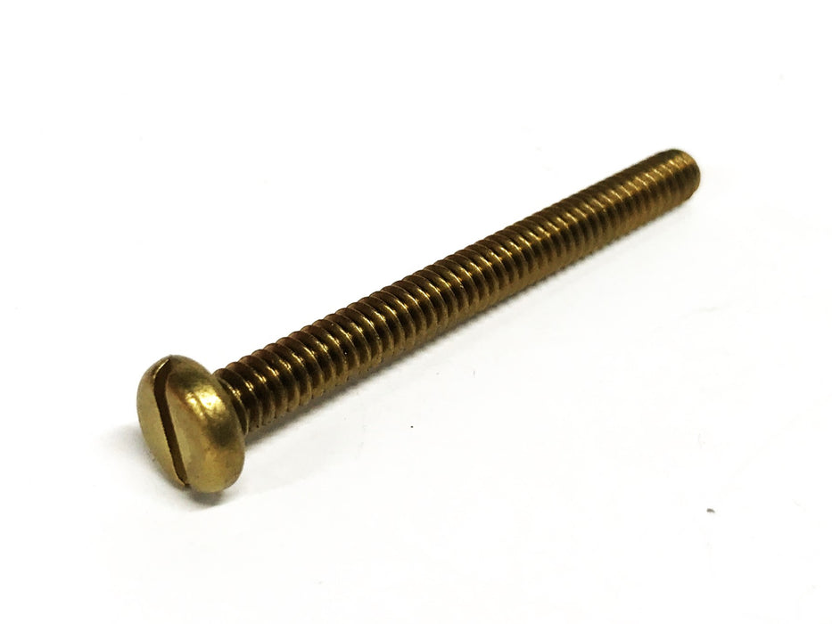 Unbranded 10-24 X 2 inch Brass Pan Head Slotted Machine Screw [Lot of 47] NOS