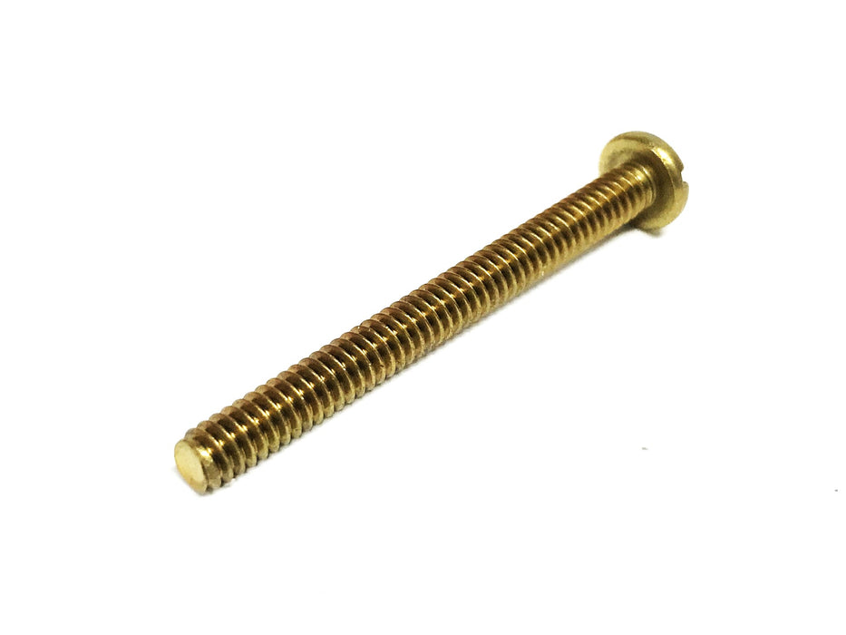 Unbranded 10-24 X 2 inch Brass Pan Head Slotted Machine Screw [Lot of 47] NOS