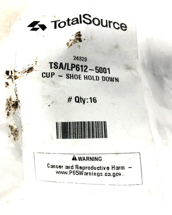 Total Source Shoe Hold Down Cup LP612-5001 [Lot of 4] NOS