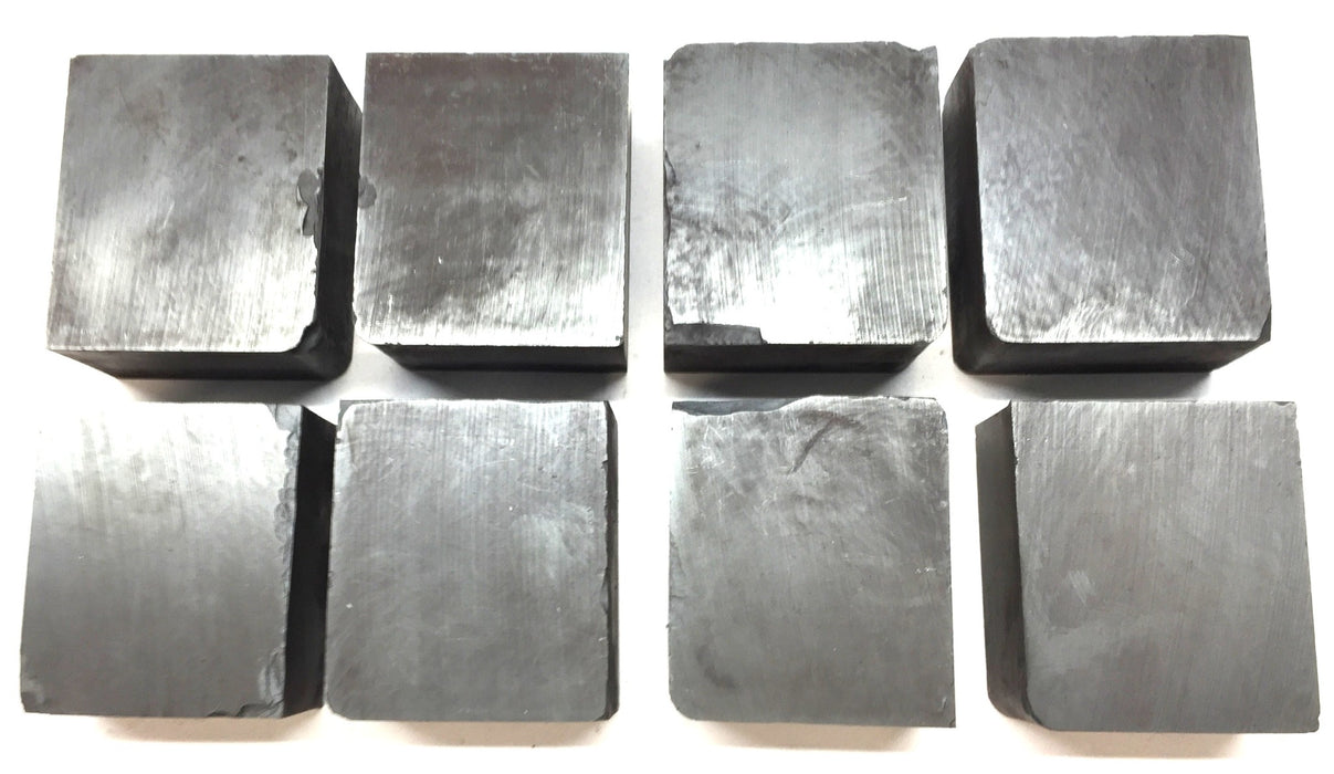 Unbranded 2" x 1-7/8" x 1" Ceramic Unmagnetized Ferrite Magnet [Lot of 8] NOS
