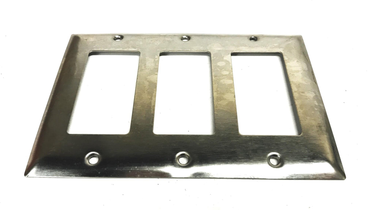 Pass & Seymour 3-Rectangle Stainless Steel Wallplate SS263 [Lot of 3] NOS