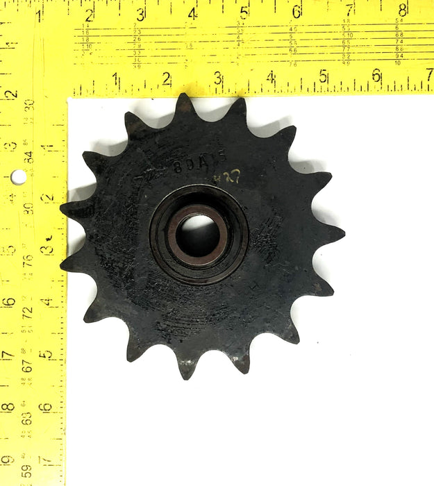 Martin 15 Tooth 0.74 Inch Bore Roller Chain Sprocket 80A15 USED