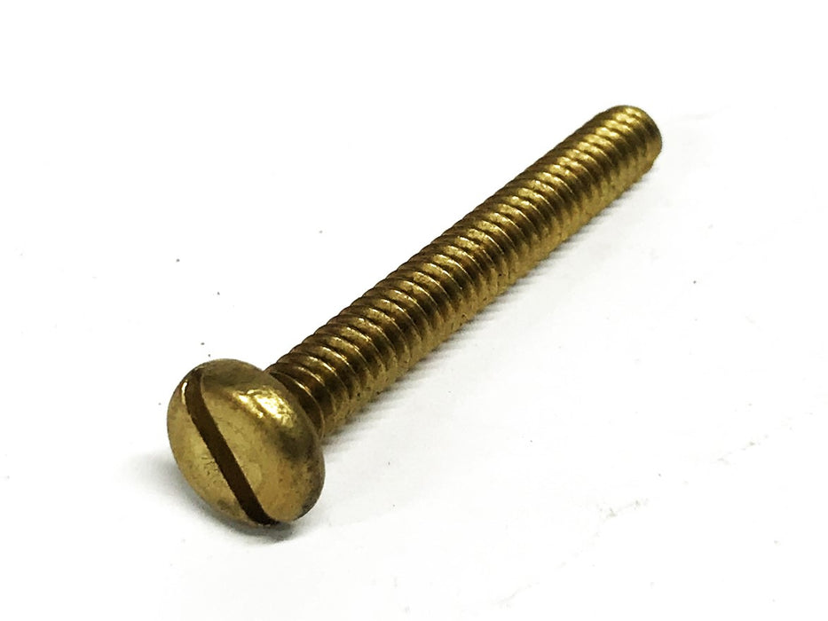 Unbranded 10-24 X 1-1/2 inch Brass Pan Head Slotted Screw [Lot of 50] NOS