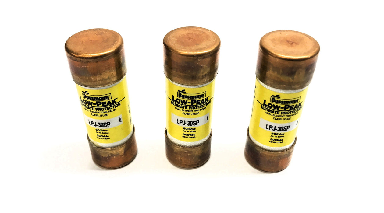 Cooper Bussmann Class J Time Delay Fuse LPJ-30SP [Lot of 3] NOS