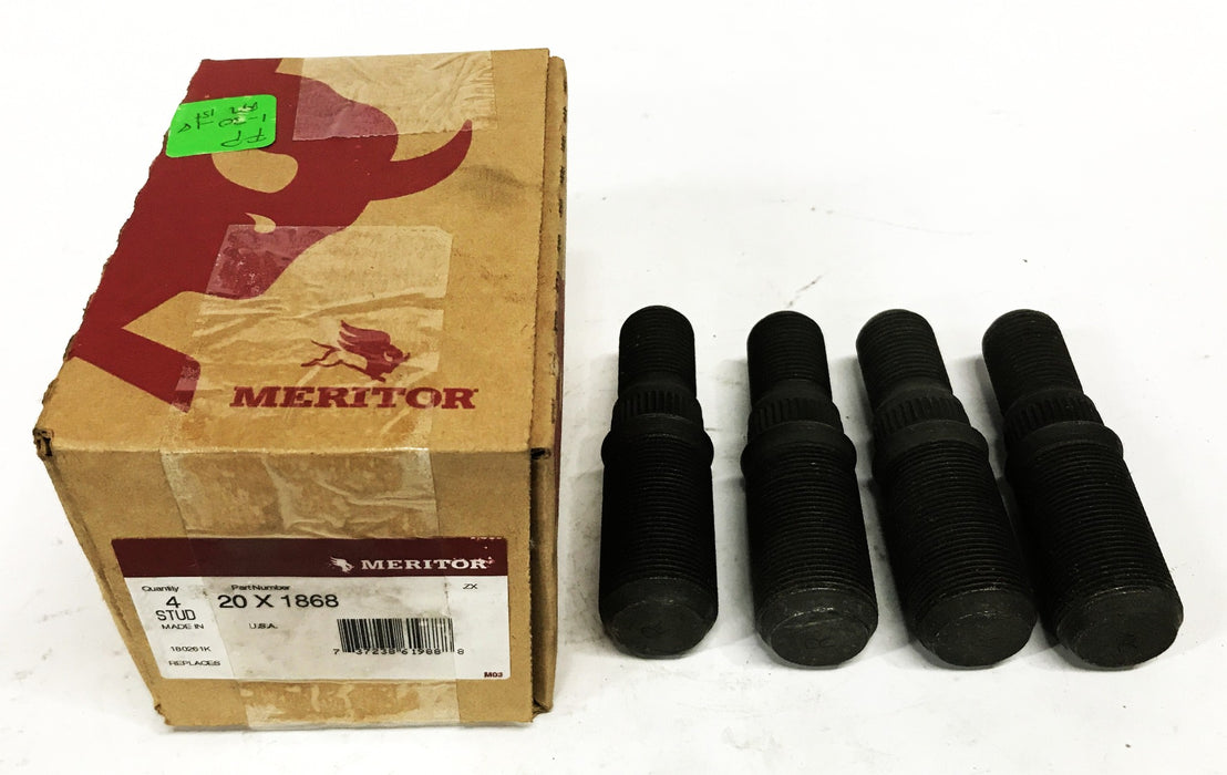 Meritor Double Ended Right Hand Wheel Stud 20X1868 [Lot of 4] NOS