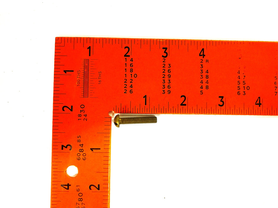 Unbranded 10-32 x 1 inch Brass Round Head Slotted Screw [Lot of 160] NOS