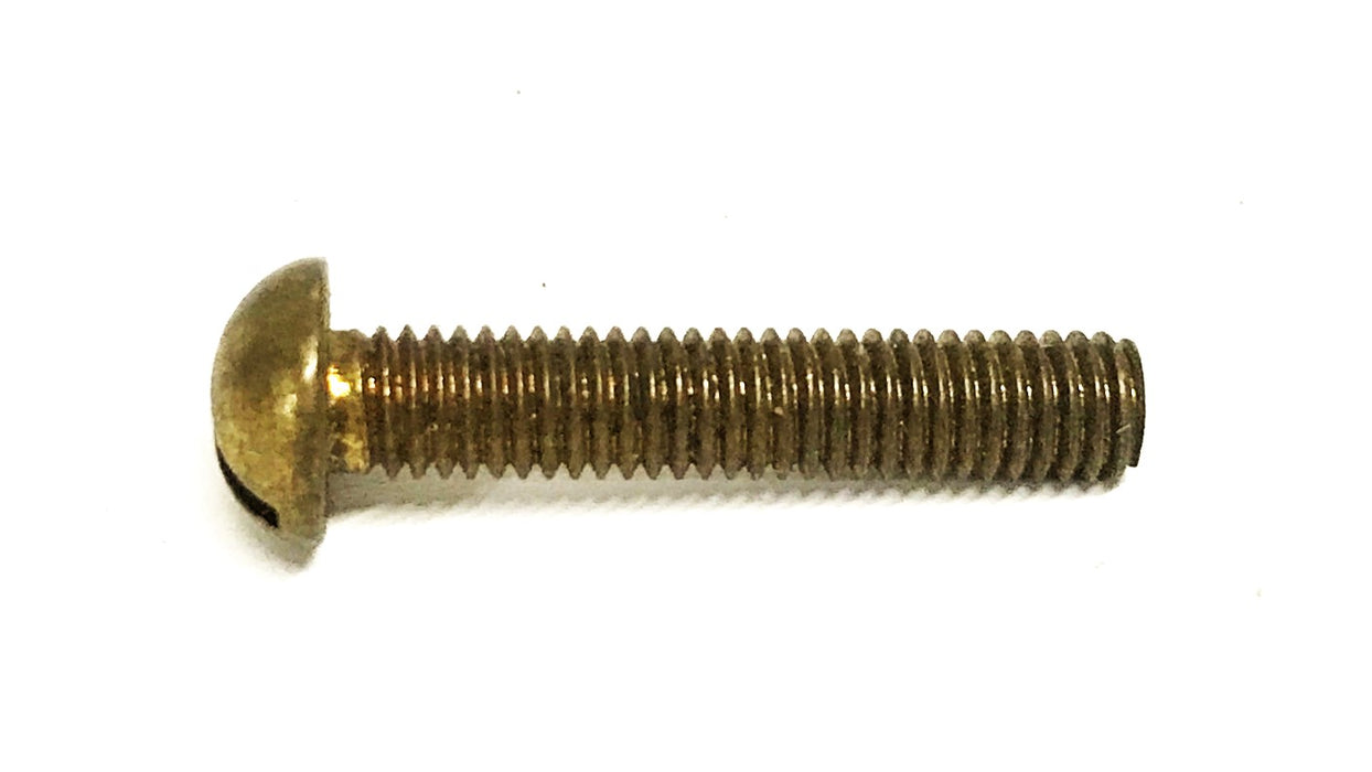 Unbranded 10-32 x 1 inch Brass Round Head Slotted Screw [Lot of 160] NOS