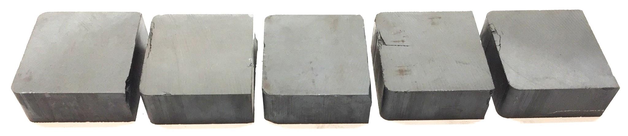 Unbranded 2-3/4" x 2-1/2" x 1" Ceramic Unmagnetized Ferrite Magnet [Lot of 5]NOS