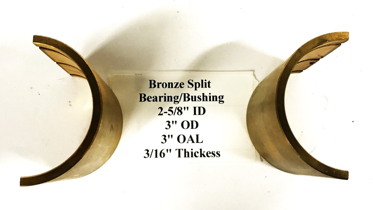Unbranded 2-5/8 Bronze Split Bearing/Bushing NOS