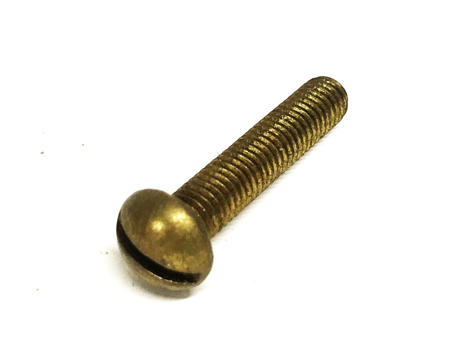 Unbranded 10-32 x 1 inch Brass Round Head Slotted Screw [Lot of 160] NOS