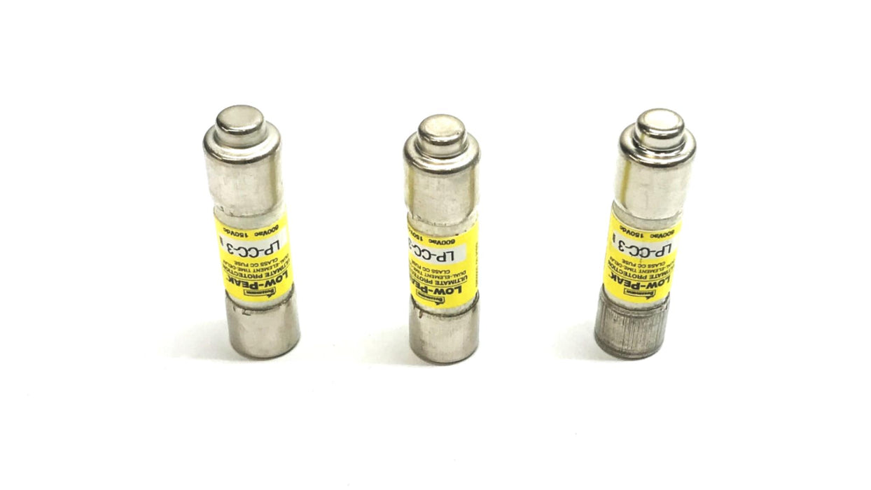 Cooper Bussmann Class CC Time Delay Fuse LP-CC-3 [Lot of 3] NOS