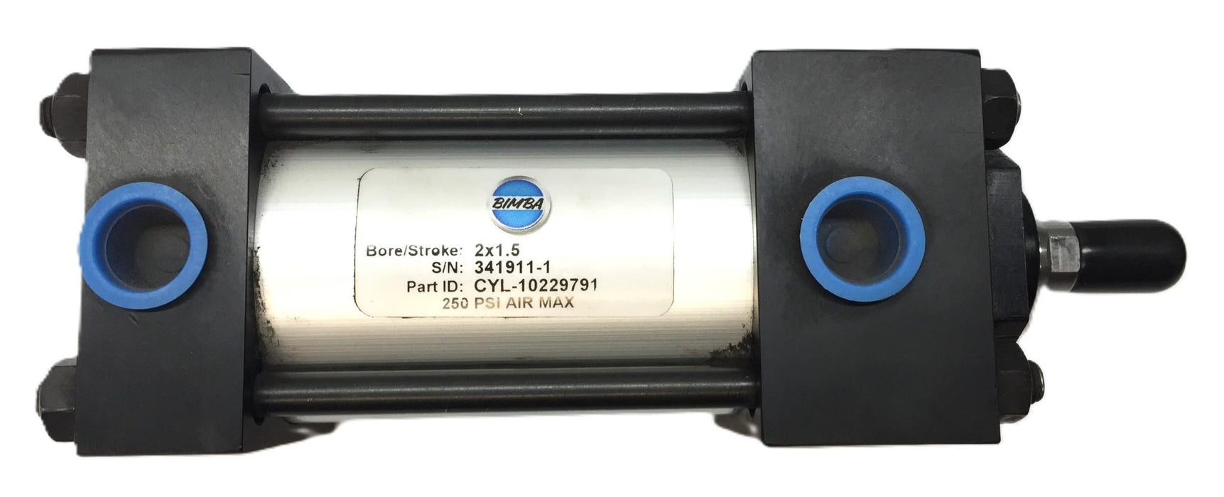 Bimba 250PSI Air Max Pneumatic Air Cylinder CYL-10229791 Bore Stroke: 2x1.5 NOS