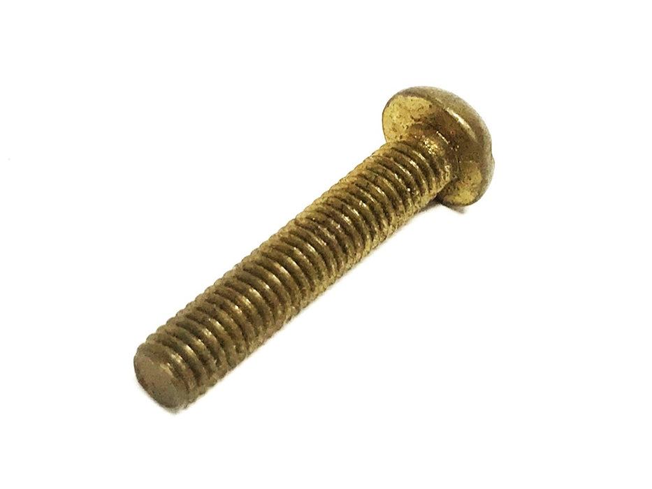 Unbranded 10-32 x 1 inch Brass Round Head Slotted Screw [Lot of 160] NOS