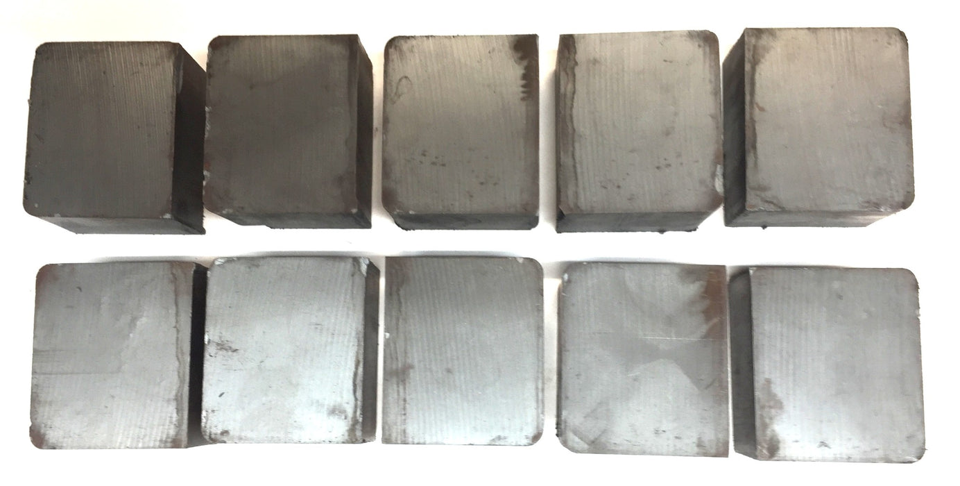 Unbranded 2" x 1-5/8" x 1" Ceramic Unmagnetized Ferrite Magnet [Lot of 10] NOS