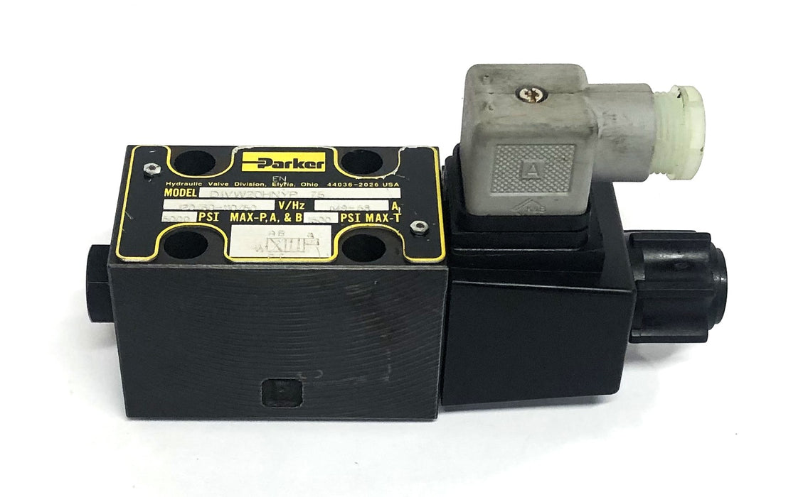 Parker 120/110V 60/50Hz 5000/1500 PSI 49-58A Hydraulic Valve D1VW20HNYP-75 NOS