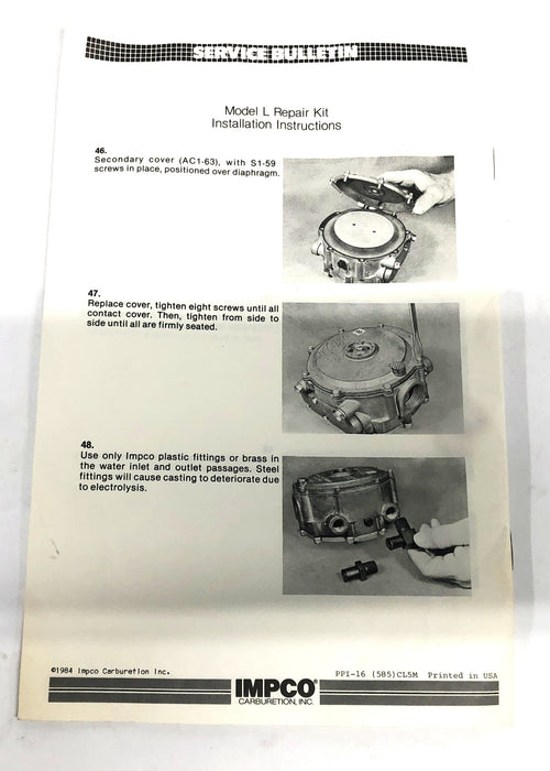 IMPCO Repair Kit RKL-2 NOS