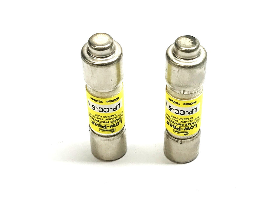Cooper Bussmann Class CC Time Delay Fuse LP-CC-6 [Lot of 2] NOS