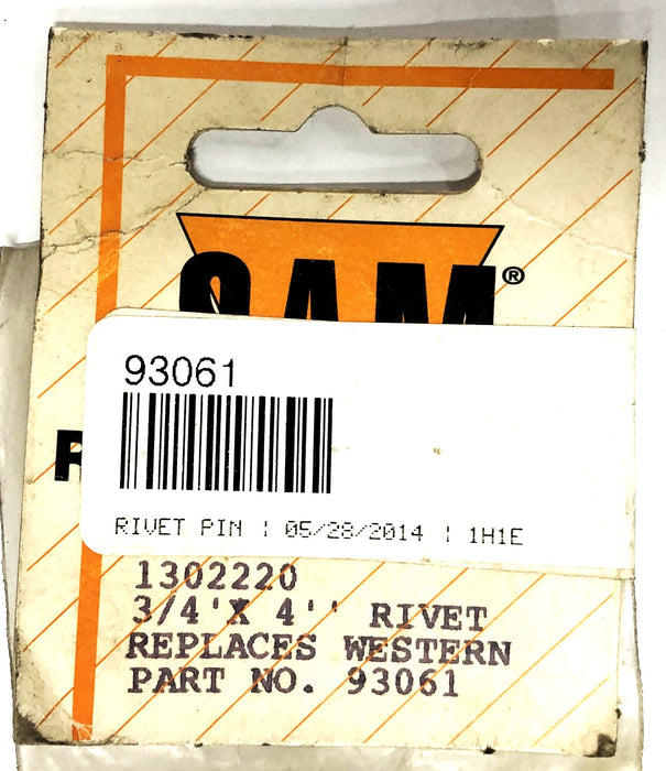 S.A.M 3/4x4 Inch Replacement Rivet 1302220 [Lot of 3] NOS