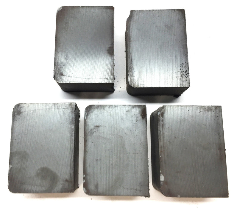 Unbranded 2" x 1-1/2" x 1" Ceramic Unmagnetized Ferrite Magnet [Lot of 5] NOS