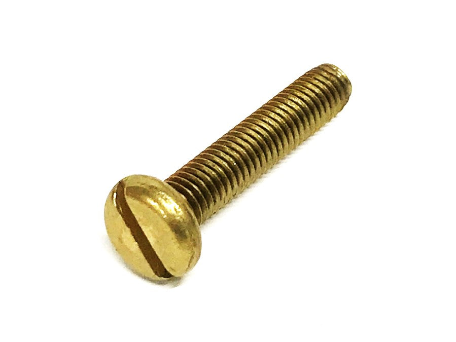 Unbranded 10-32 x 1 inch Brass Pan Head Slotted Screw [Lot of 88] NOS