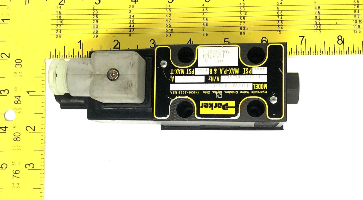 Parker 120/110V 60/50Hz 5000/1500 PSI 49-58A Hydraulic Valve D1VW20HNYP-75 NOS