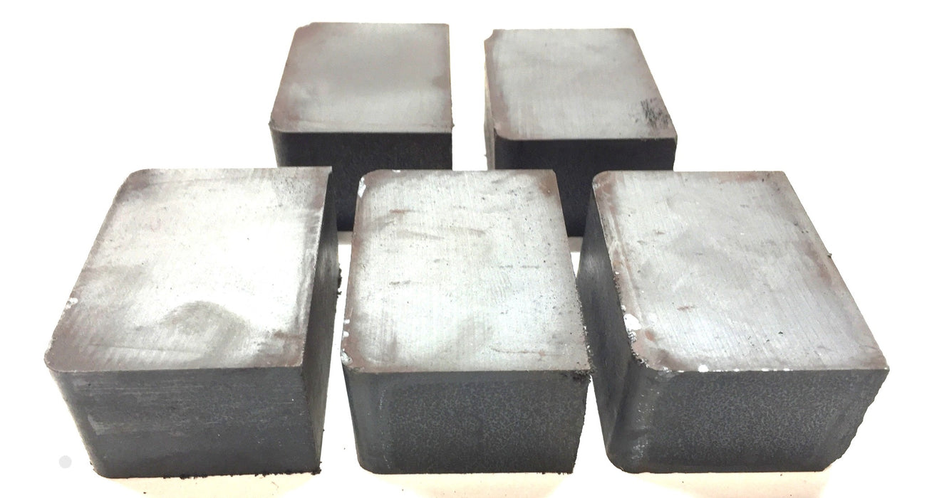 Unbranded 2" x 1-1/2" x 1" Ceramic Unmagnetized Ferrite Magnet [Lot of 5] NOS